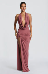 Kingsley Maxi Dress - Rose Brown