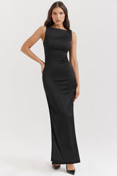 black maxi dress