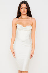 ivory corset slip dress