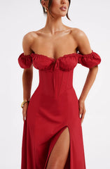 Courtney Midi Dress - Red