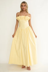 Pailin Frill Bust Maxi Dress Butter