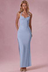 Jersey Corset Bridesmaid Dress in Powder Blue