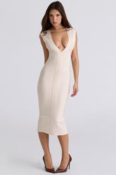 vanilla bandage midi dress