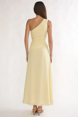 Ivora One-Shoulder Cut-Out Waist Maxi Dress Butter