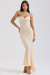 vanilla chiffon & lace gown