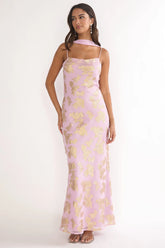 Helsi Cowl Back Maxi Dress Pink