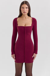 berry bodycon mini dress - sale