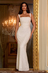 Calanthe Maxi Dress - Ivory Sparkle