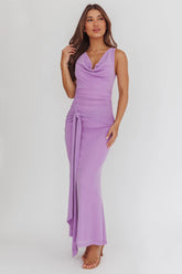Daly Waist Sash Maxi Dress Lilac