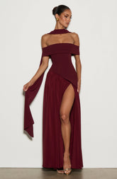 Delilah Maxi Dress - Cherry Lacquer