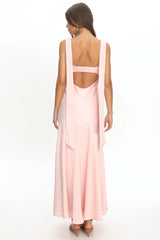 Second Glances Pleat bust Maxi Dress Pink
