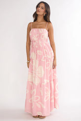 Lysette Pintuck Pleat Maxi Dress Floral