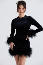 black velvet mini dress