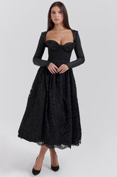 black lace corset, skirt and bolero - sale