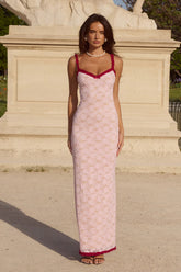 SARTA LACE MAXI DRESS - MUSK