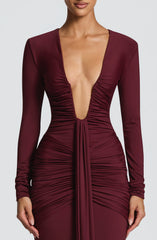 Tara Maxi Dress - Cherry Lacquer
