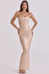 champagne bandage maxi dress - limited edition
