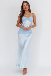 Arizona Sunset Criss-Cross Bow Back Dress Blue