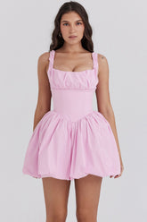 cotton candy cotton tulle mini dress