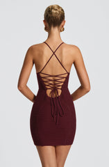 Xanthe Mini Dress - Cherry Lacquer