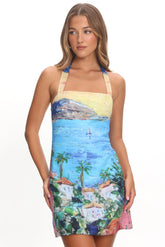 No Ordinary Girl Halterneck Mini Dress Blue