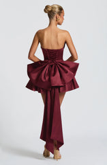 Trinity Mini Dress - Cherry Lacquer
