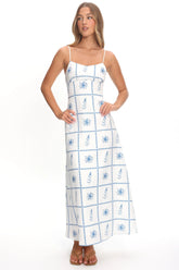 Naysha Cami Strap Maxi Dress Floral White