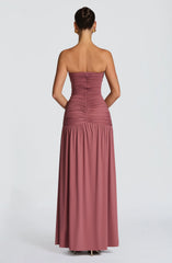 Junia Maxi Dress - Rose Brown