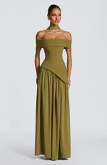 Delilah Maxi Dress - Deep Olive