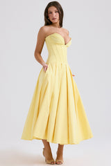 sunshine strapless tulle midi dress