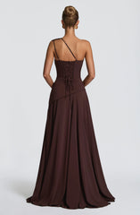 Bianca Maxi Dress - Plum Brown