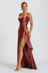 Samira Maxi Dress - Rust
