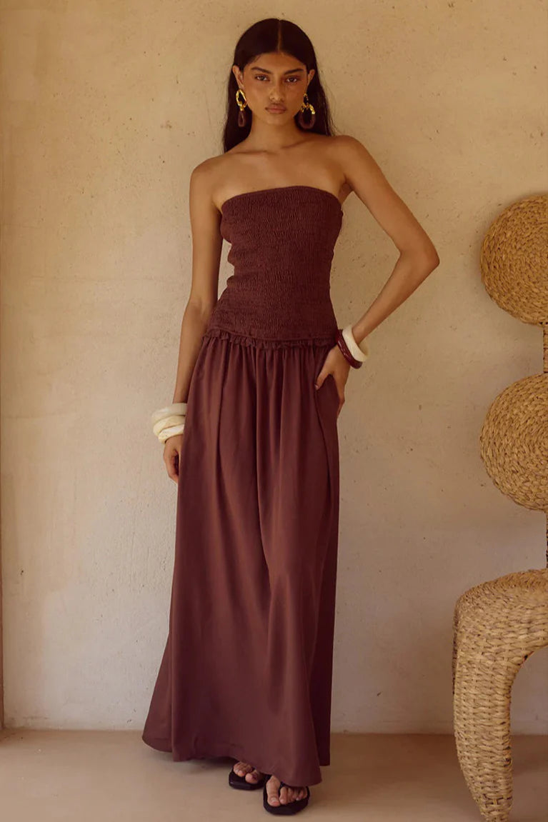 Fleur Shirred Maxi Dress