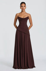 Patricia Maxi Dress - Plum Brown