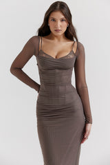 smoke maxi dress