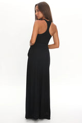 Cresida Keyhole Racerback Maxi Dress Black