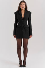 black blazer mini dress