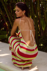 AKAYLA MAXI DRESS - RED MULTI