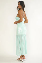 Wilma Sequin Bodice Maxi Dress Mint