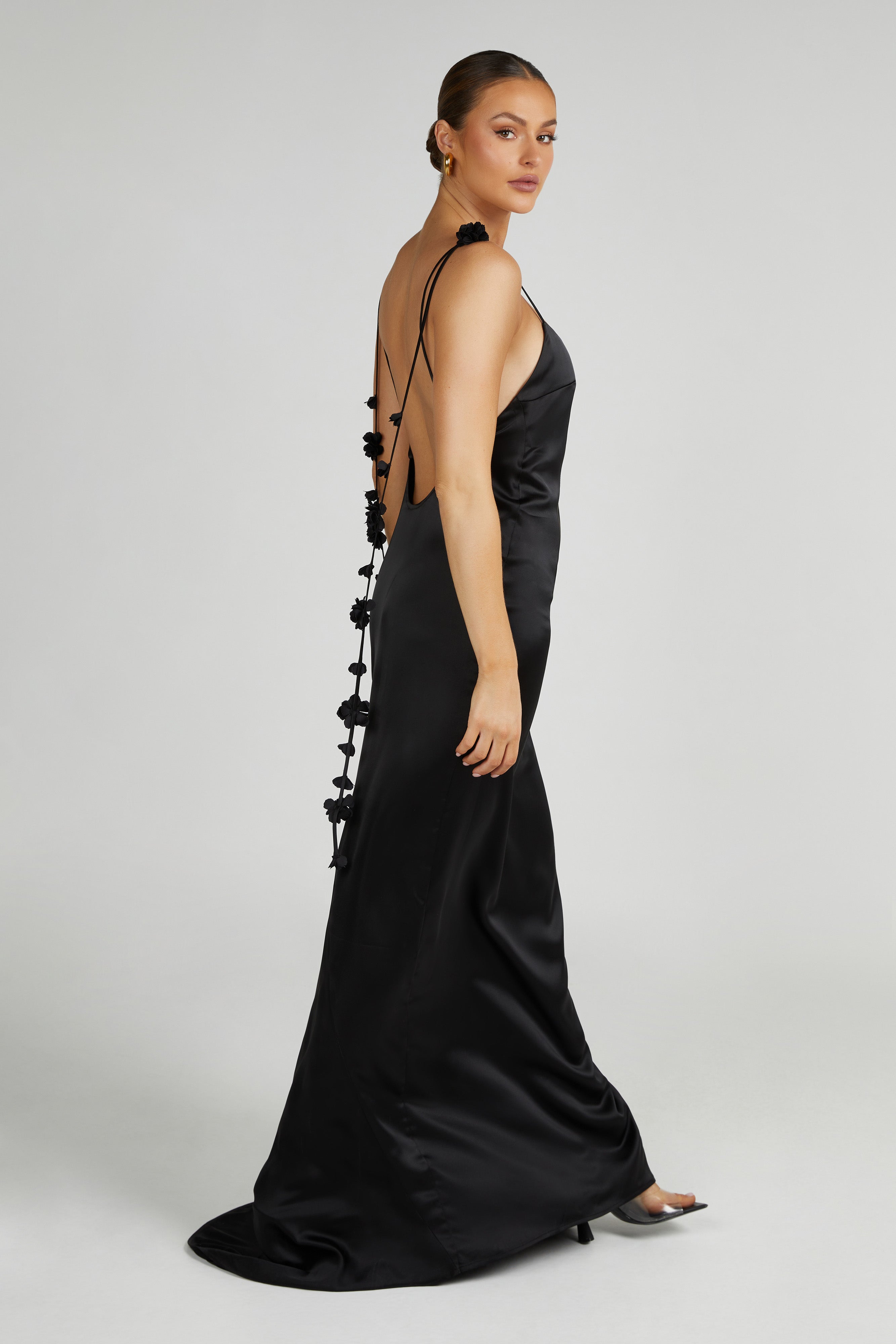 Elenora Rose Gown - Black - partyselectionstore